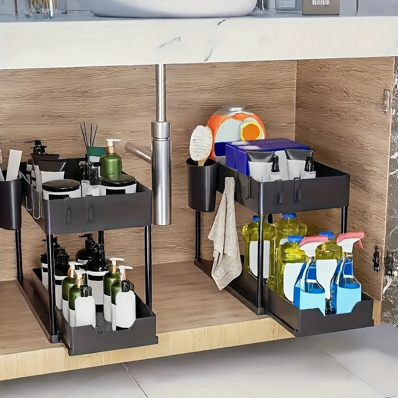 Organizador de 2 Niveles con Cajón Extraíble