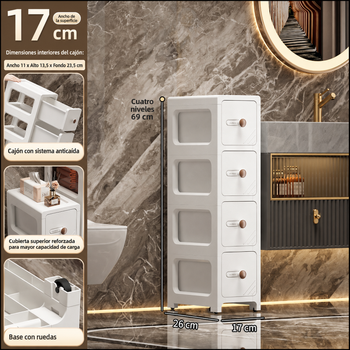 Mueble Organizador Multiuso con Cajones