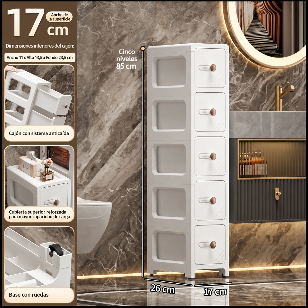 Mueble Organizador Multiuso con Cajones